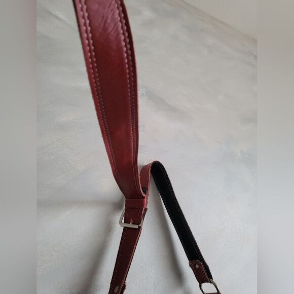 Carriel Crossbody Handbag RedColor/Colorful Cloth Material 10x9 - Picture 5 of 13